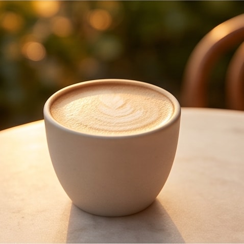 Mat fincanda ince köpüklü flat white